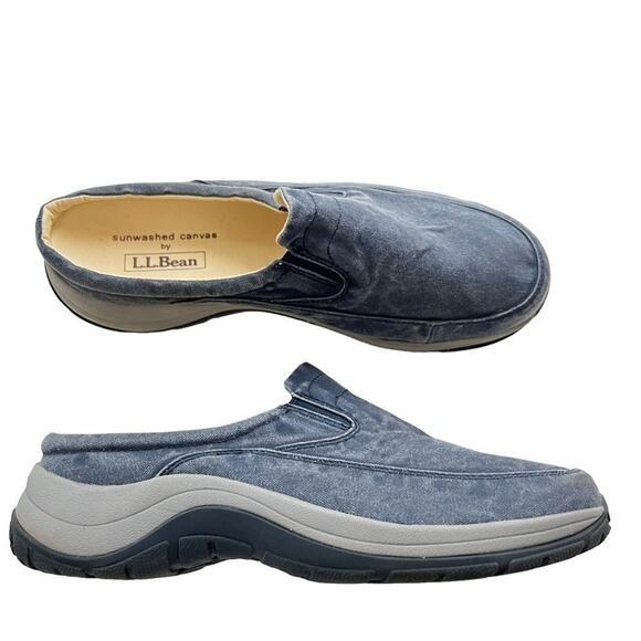 L.L. Bean  Men's Canvas Slides Comfort Moc Slip-On Size: 12 - Picture 1 of 7